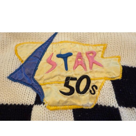 Vintage Starwear 50's Applique Car Sweater Size Large - Picture 5 of 6